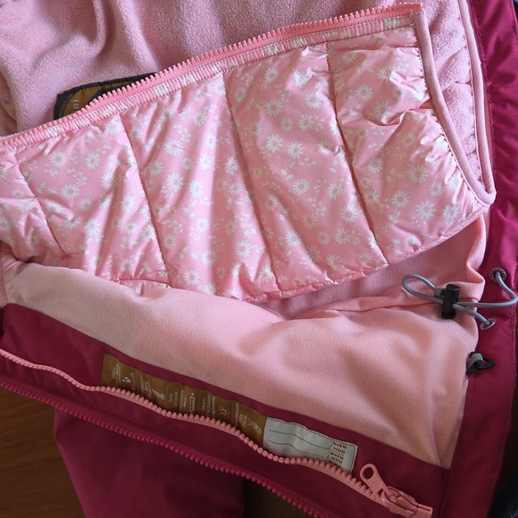 Souris Mini 9-12 Months NEW Pink Hooded Jacket and Blue Overalls Snowsuit Set - Picture 7 of 11